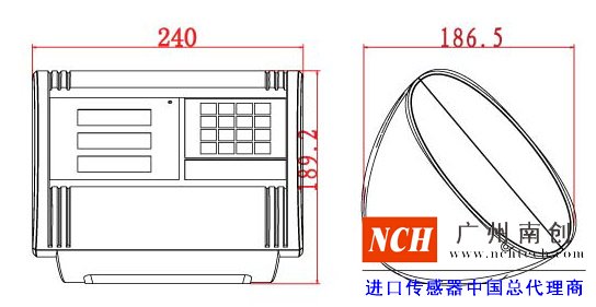 耀華XK3190—A25E臺(tái)秤儀表產(chǎn)品尺寸